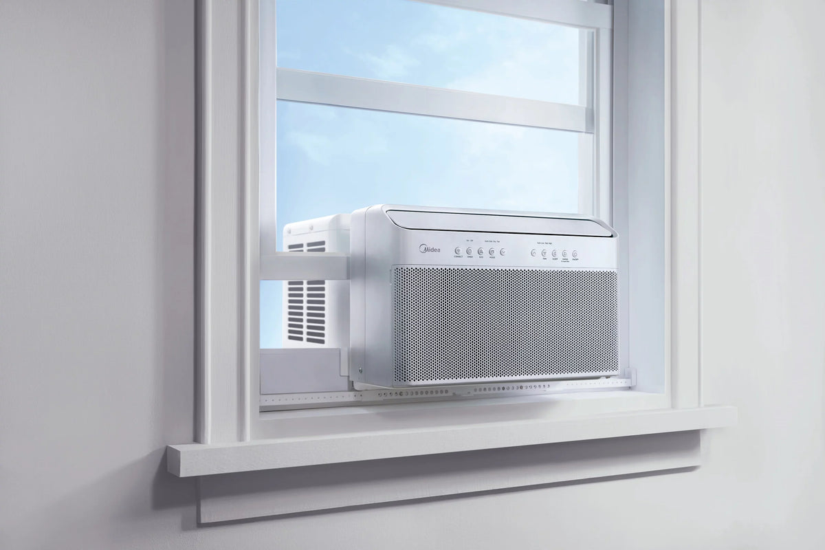 12,000 Savings, BTU Midea Extreme 35% Restored Inverter Air (Refurbished) Energy MAW12V1QWT U-Shaped Quiet, Conditioner, Smart Window