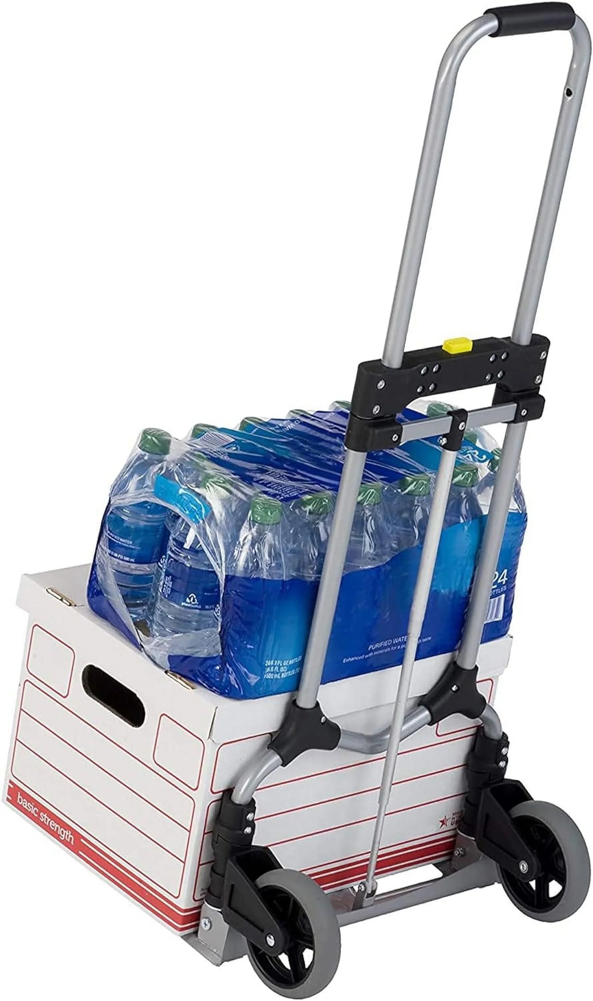Cart Hand Handle, (2 MCI Luggage Capacity Silver/Black W/Telescoping 160Lb Steel Truck Folding Personal Pack)