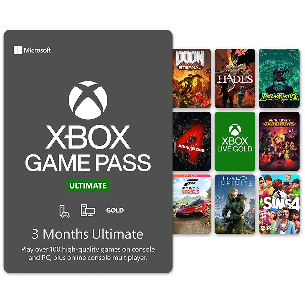 Two Microsoft Ultimate Xbox Xbox Month Bundle, Controllers, 3 Game Mazepoly Series Xbox with Pass X Wireless Accessories