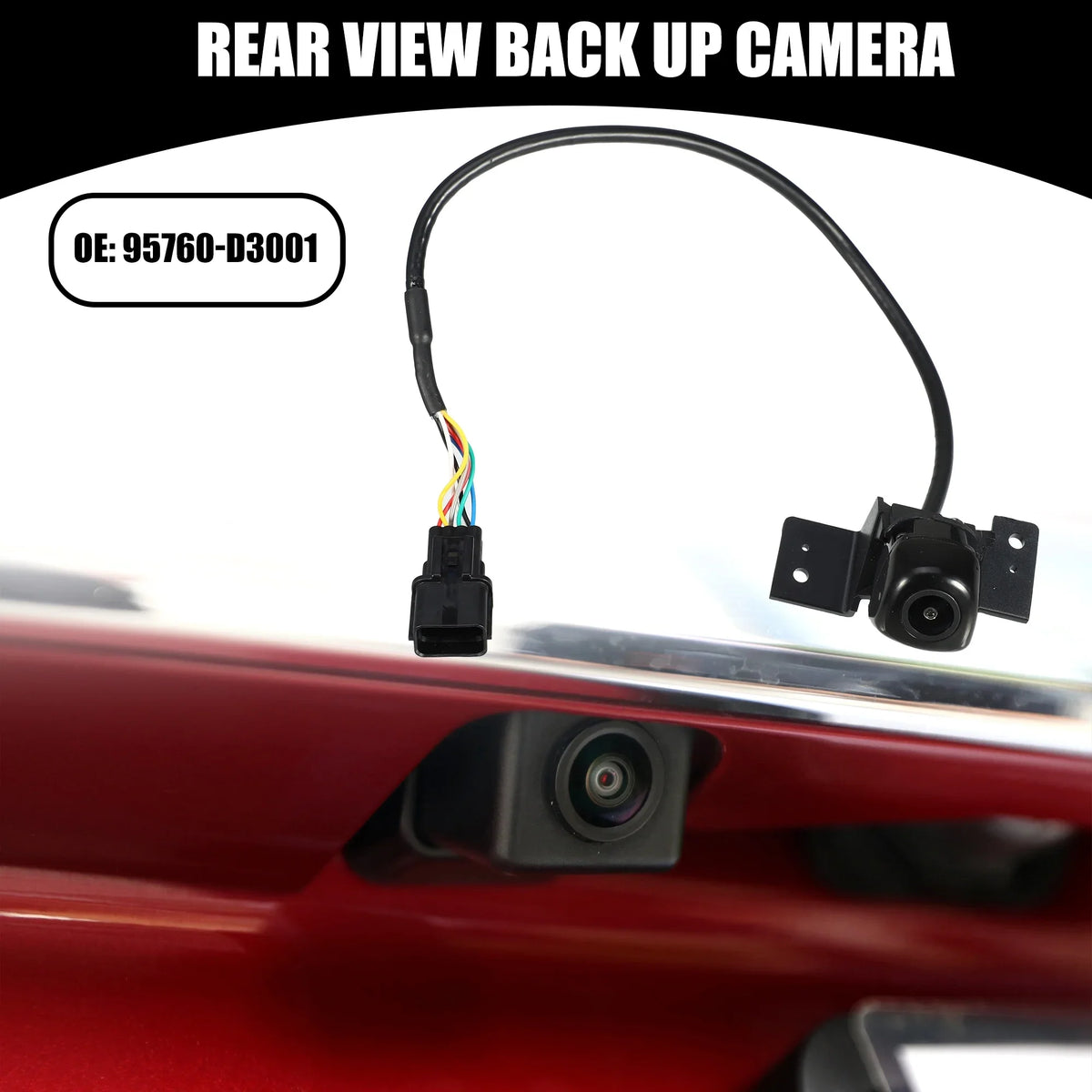 Plastic Black Up Hyundai View Tucson Camera Rear for No.95760-D3001 Back Car 2016-2018