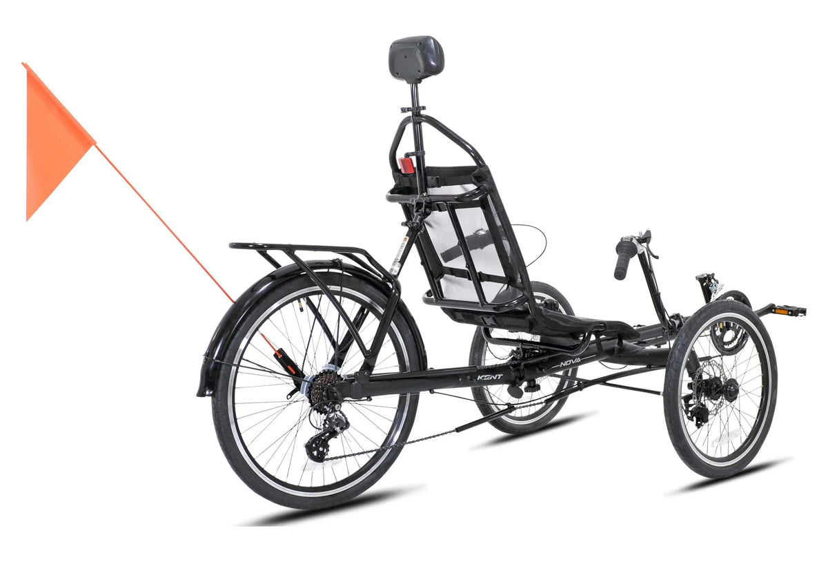 Recumbent Unisex 24-inch Bike, Black Nova