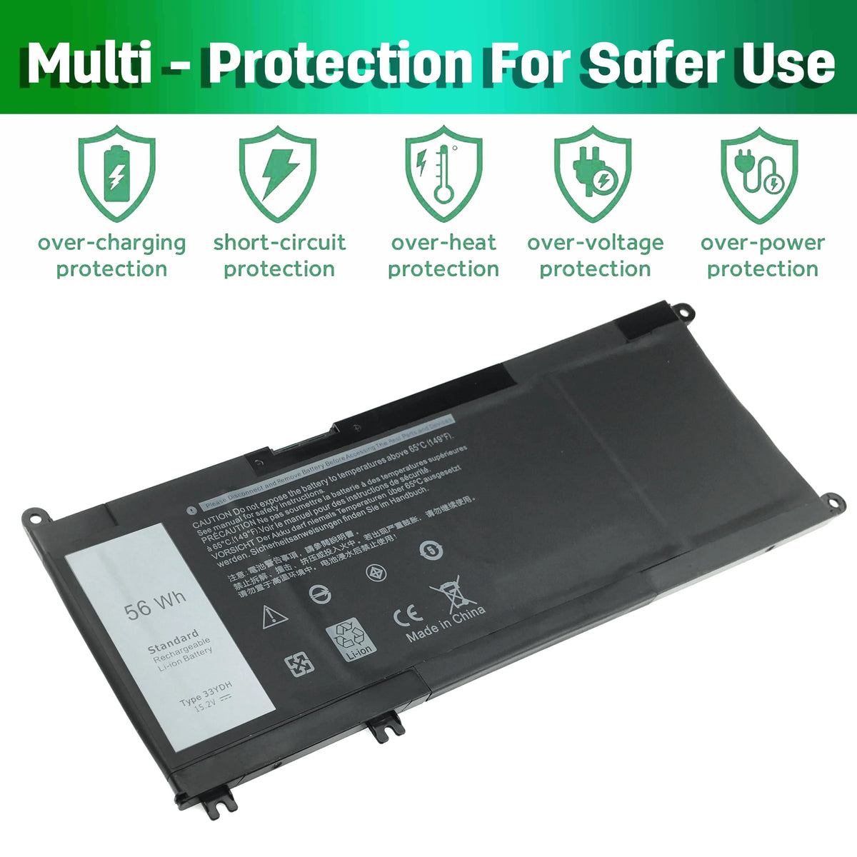 56Wh 7586 7000 33YDH 15.2V inspiron 15 Battery battery for