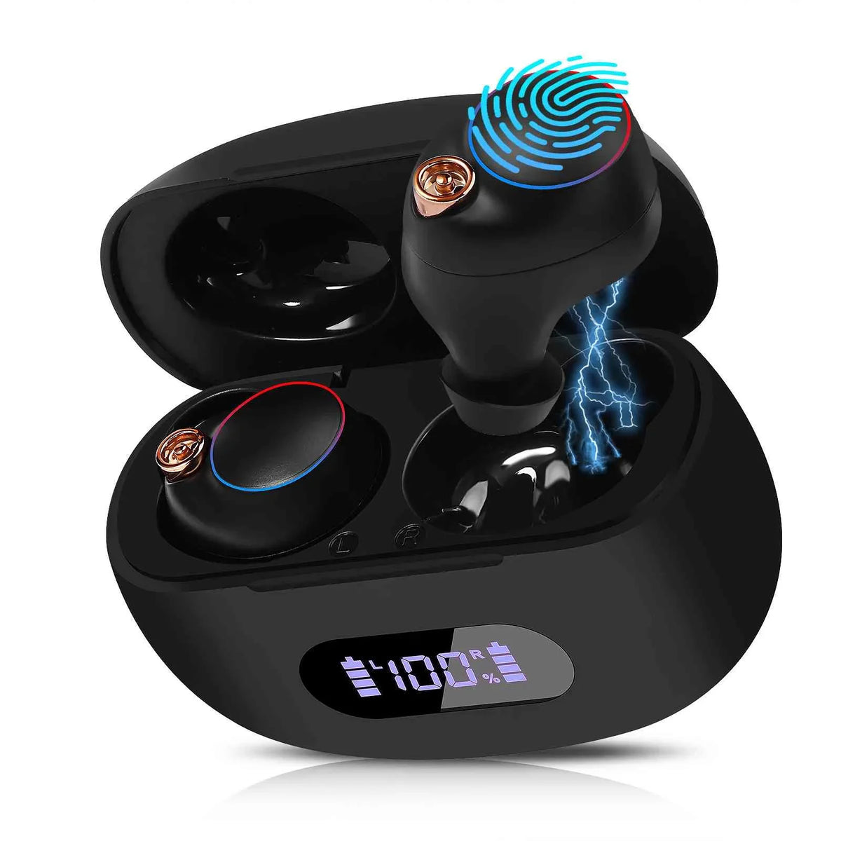 Tab + liquid 5.2 Charging Bass Plus 4 Resistance, with Connect, Dual Bluetooth 10 Boost True Case, UrbanX Wireless Compatible IPX5 Connection, Balanced, Earbuds Bluetooth Black,