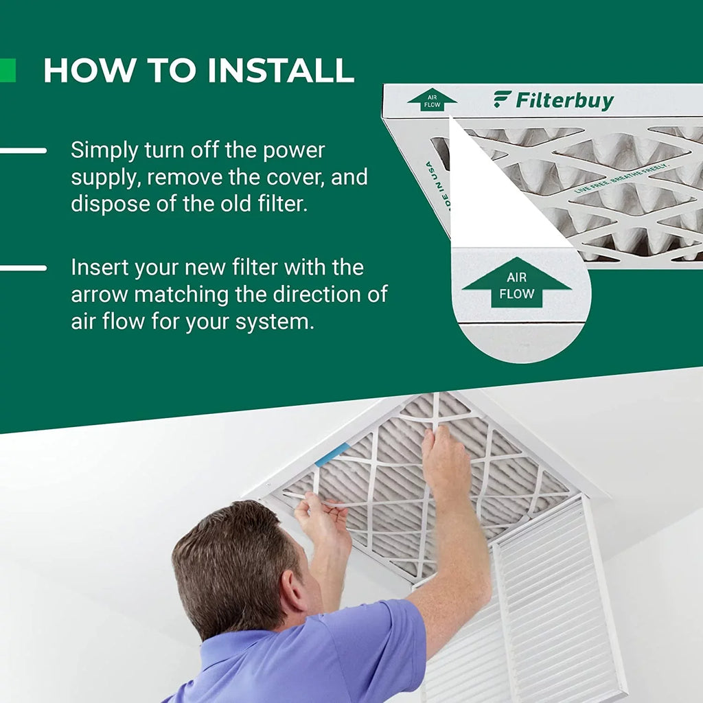 MERV Furnace HVAC Pleated (4-Pack) Filters 18x24x2 Filterbuy 13 Air AC