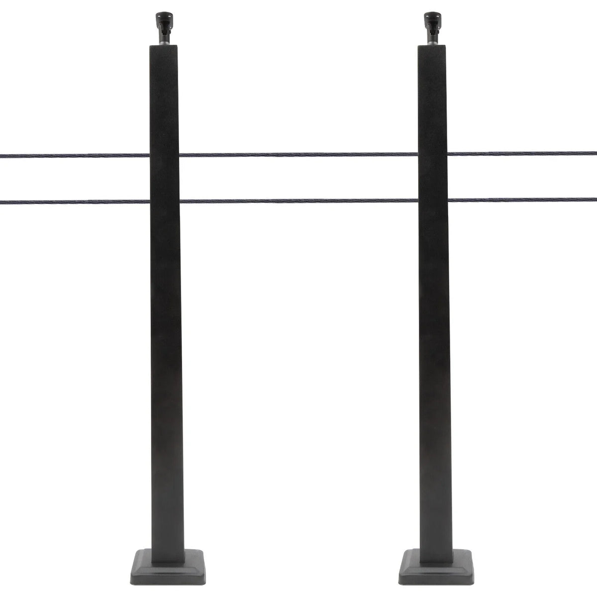 Pre-Drilled Cable Railing Post Fence 36''x2''x2'' Cable Wood for Square Level Railing Deck Two Post Sides System Stainless Steel Concrete Level