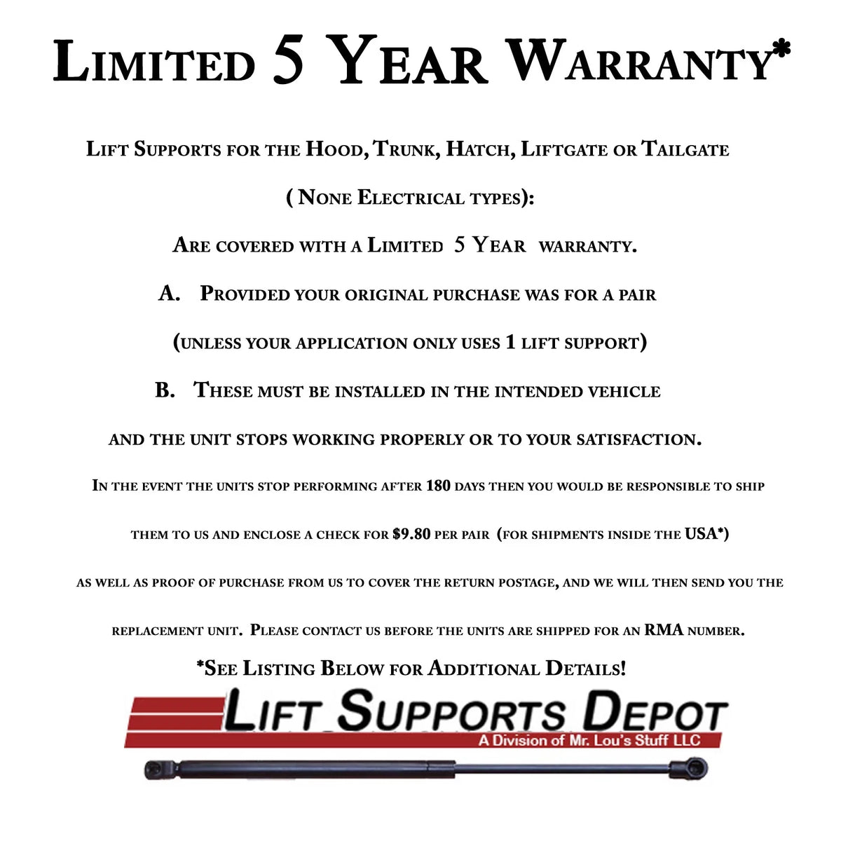 with Supports 1993 - 1999 2000 Shock 1997 Lift 1998 2003 Lift. Qty 1994 1995 Aston PM9038-a 1996 2001 Martin Gas Hood Vantage Compatible 2002 Db7 2 Depot