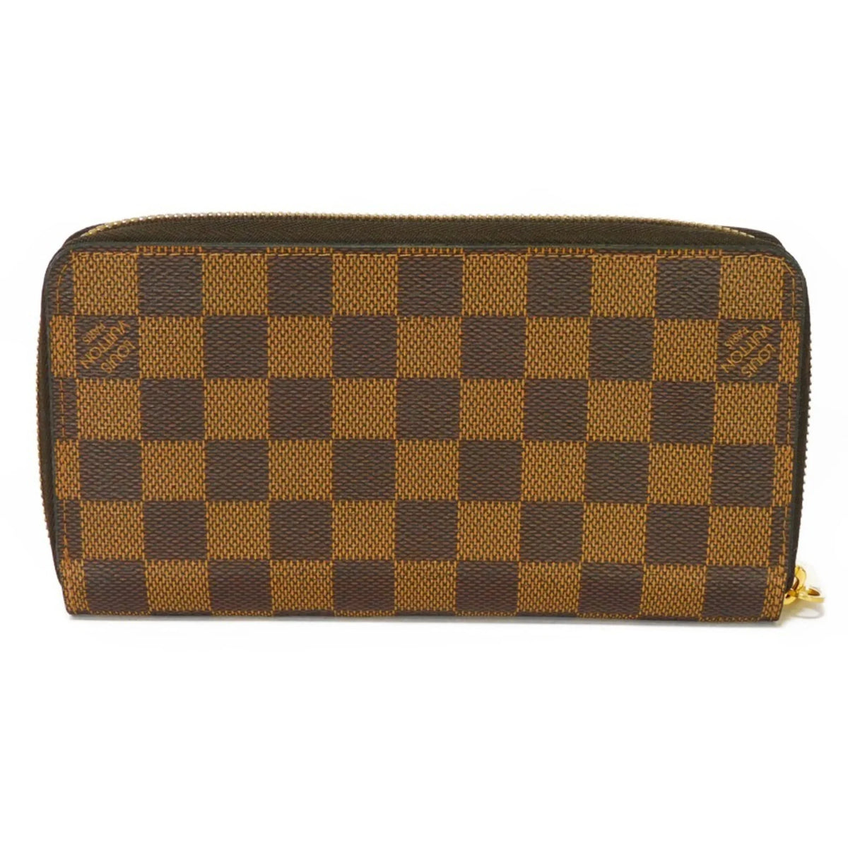 Zipper New Zippy Damier Pre-Owned (Good) Vuitton Men's Brown Pattern N41661 Wallet Ebene Checkered Long Logo Round Women's