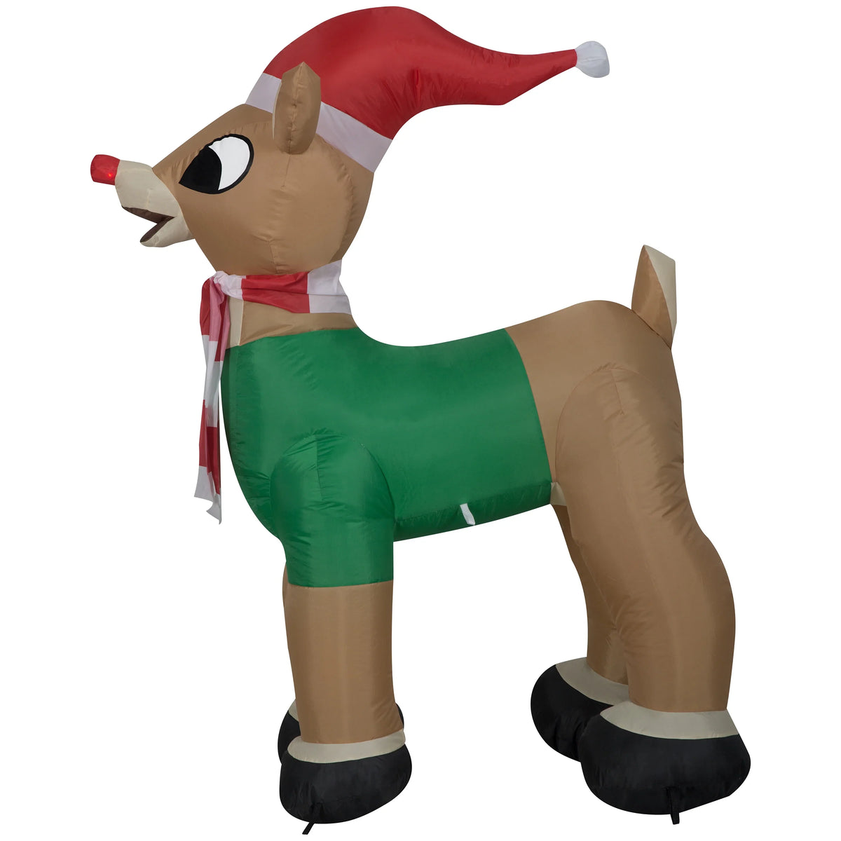 ft. in Gemmy 3.5 Inflatable Green Rudolf Outfit