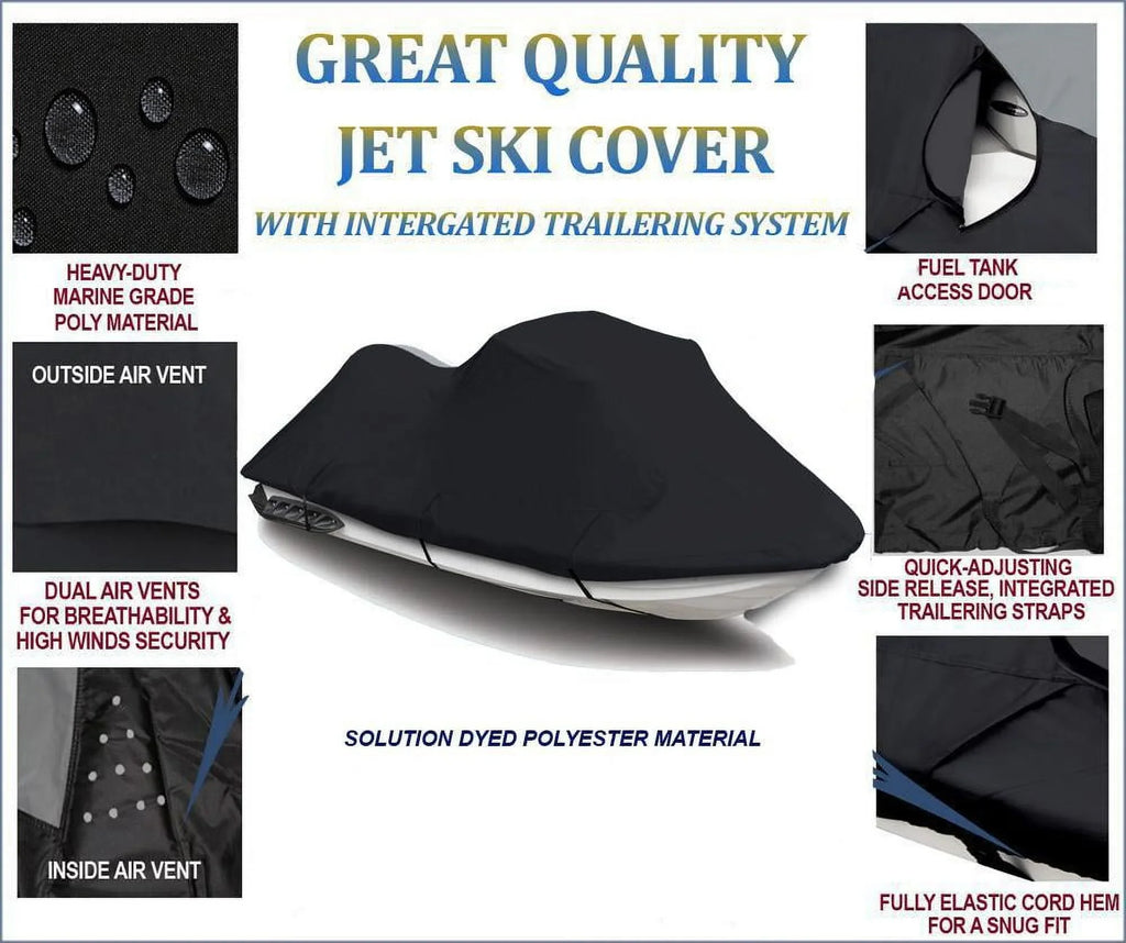 1997 for BLACK Jet Ski 1-2 SLXH TOP Compatible Cover SKI LINE Polaris 1998 Seater JET PWC Covers THE Boat OF Cover