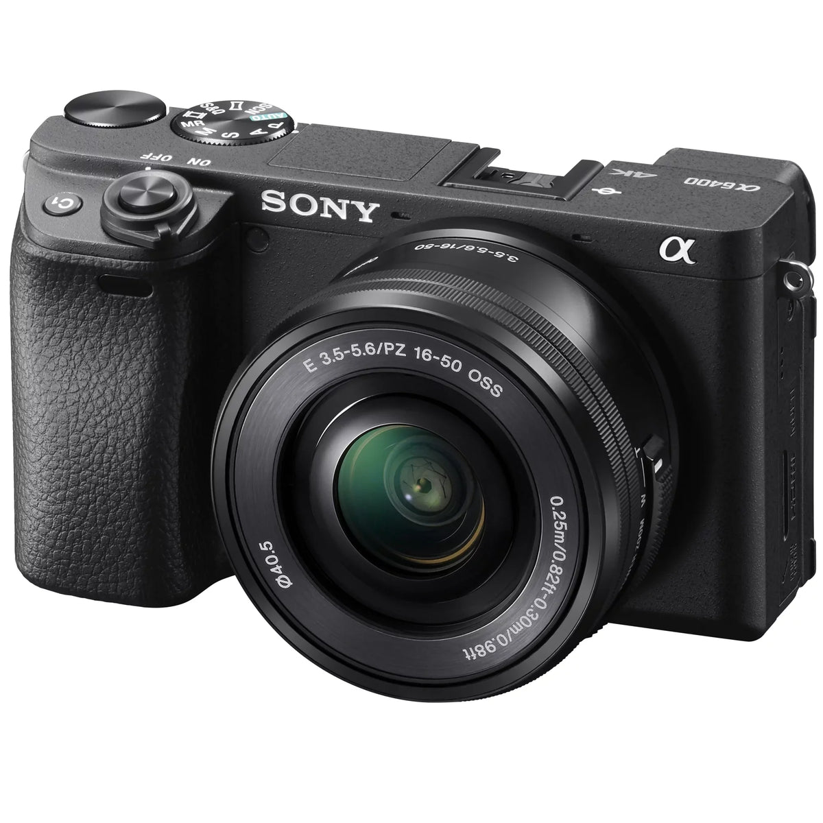 Wide (Black) ILCE-6400L/B Bundle OSS Battery a6400 + Mirrorless & 4K Filter Extra Power Camera Set Deco 16-50mm 2.2X Lens 0.43x Lens Angle Telephoto and Case Editing f/3.5-5.6 Gear with Kit