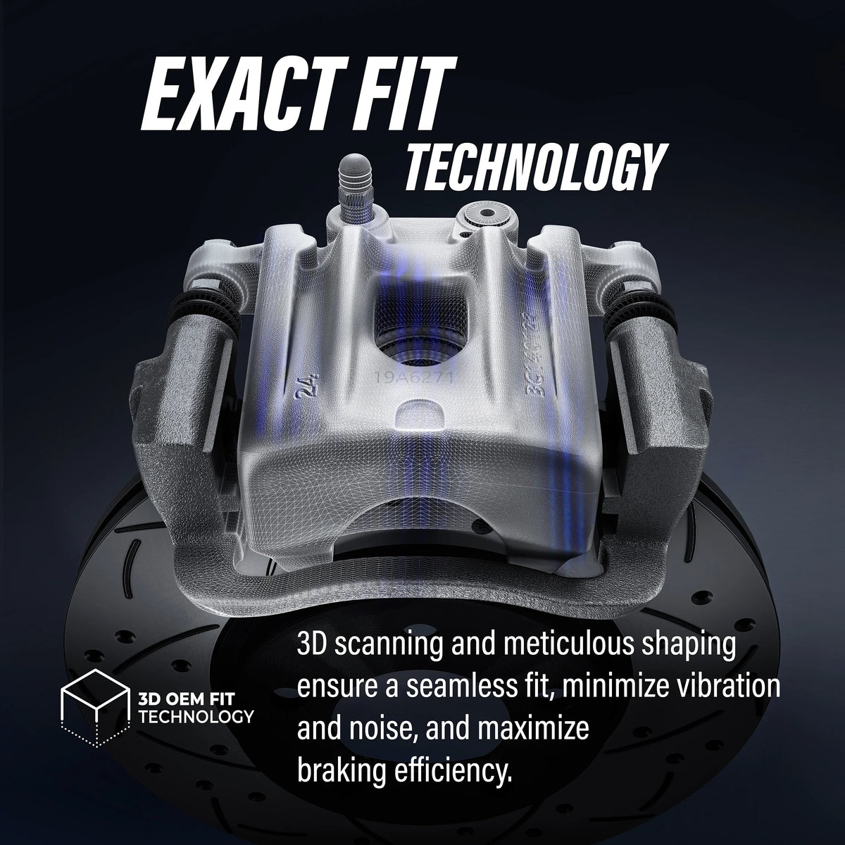 Rotors KCG-100133P Rear Transit C/V 2012 Caliper With Front Brake Semi-Metallic Dual Coated Piston And Auto Kit Disc Ram For Pads