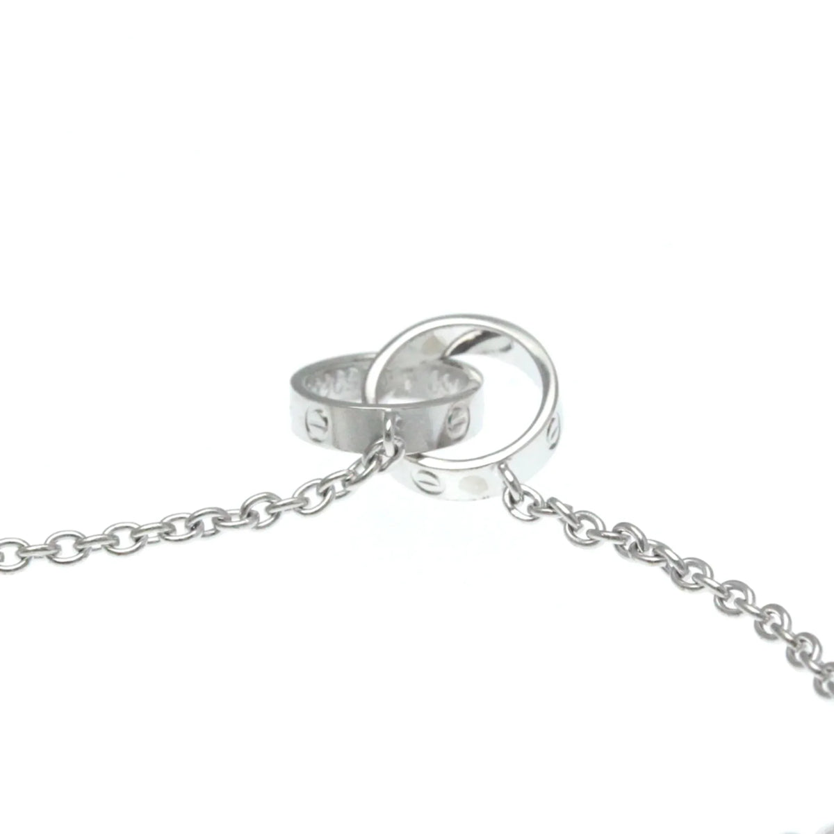 Love (Good) White Necklace Gold B7212500 Pre-Owned Cartier (18K) Women's