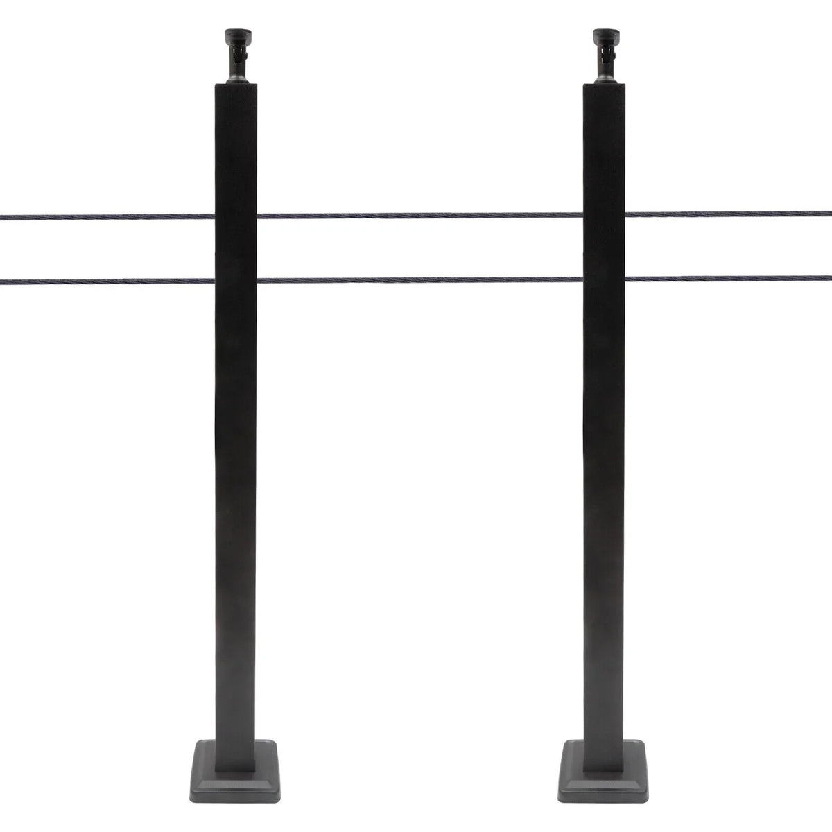 Pre-Drilled Cable Railing Post Fence 36''x2''x2'' Cable Wood for Square Level Railing Deck Two Post Sides System Stainless Steel Concrete Level