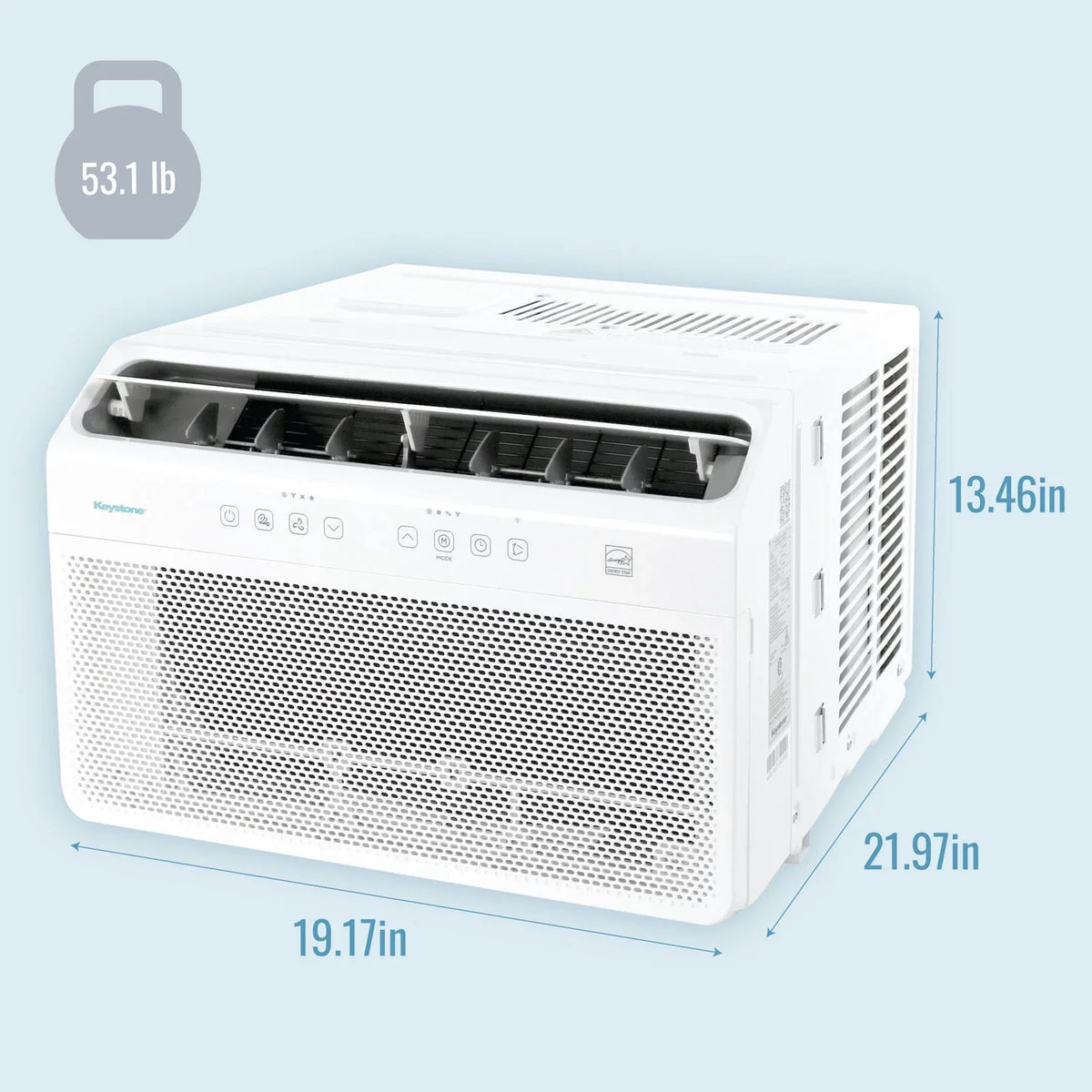 with 8,000 Mounted Inverter Window Control BTU Remote Conditioner Air Keystone