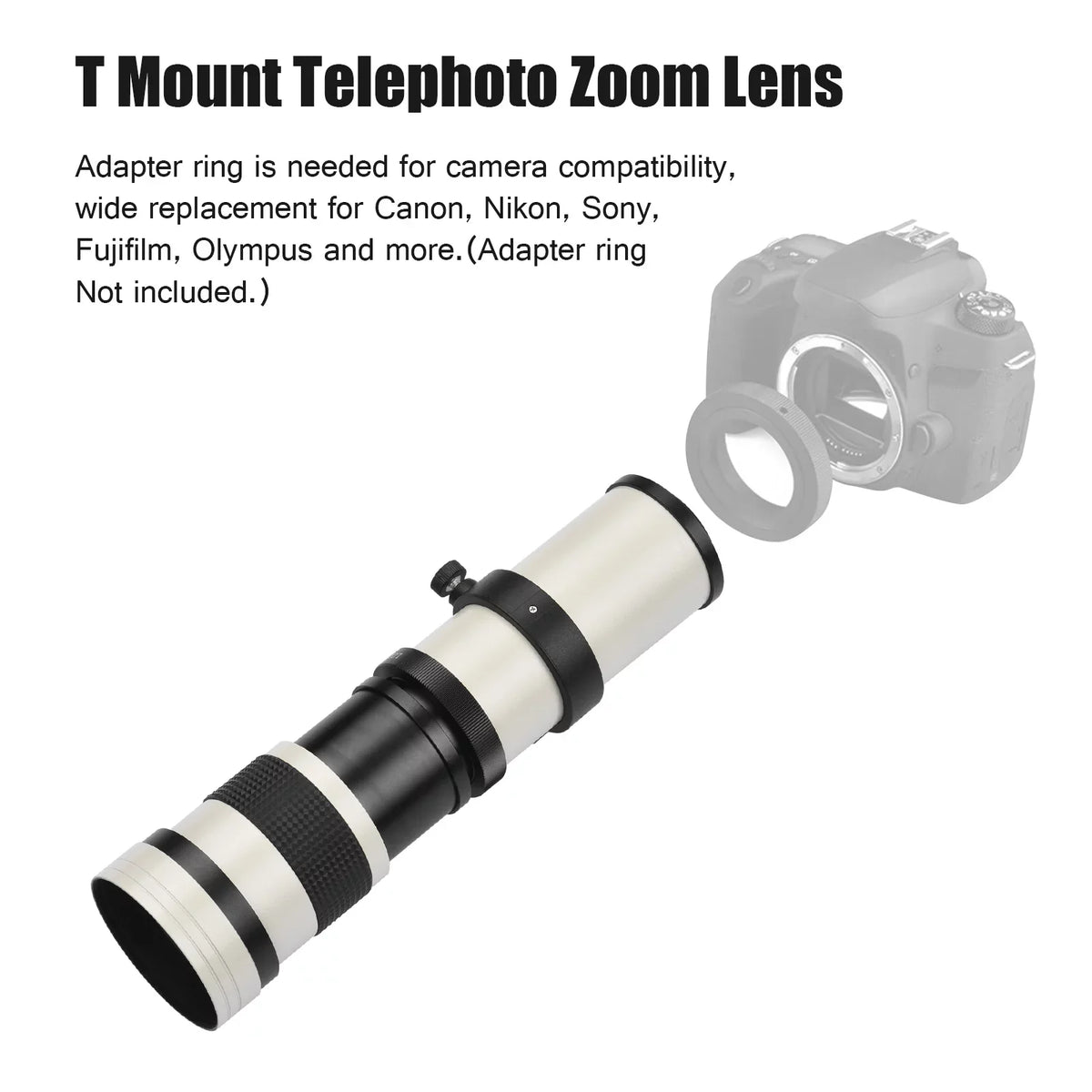 for Pristin F8.3-16 with 420-800mm Nikon Thread T Universal Telephoto Replacement Zoom Lens 14 Fujifilm Mount Cameras Olympus Super MF