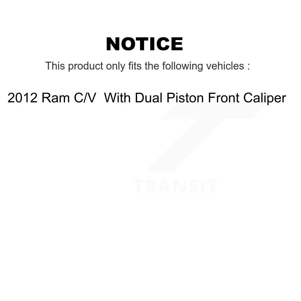 Transit Ceramic And For Pads Disc Auto KC8-100707C Dual Ram Rotors Rear Caliper Piston Brake C/V 2012 With Front Kit