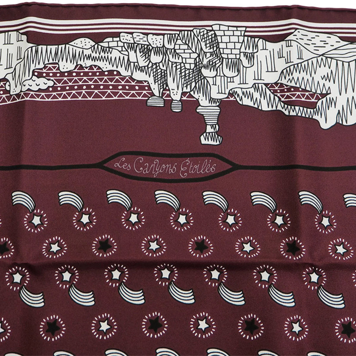 Nanatsu Stars the For Etoiles to (Like Carre Star HERMES From Not Petit New) Les Train Hermes Pre-Owned Limited Scarf Chief 55 Pocket Muffler Care Canyons Sale