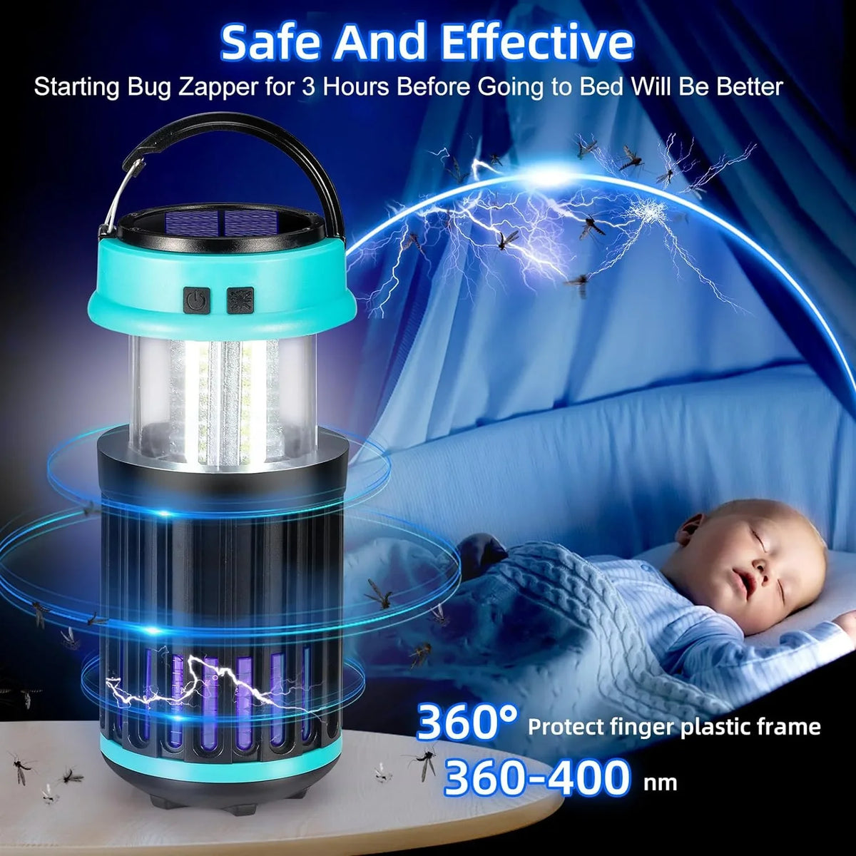 Zapper, Mosquito Zapper Solar for Zapper in Home, Trap Bug 3 for Home, Bug G·PEH 1 exterior Backyard, with Rechargeable Light Camping Zapper Fly Bug Waterproof, Indoor Emergency exterior