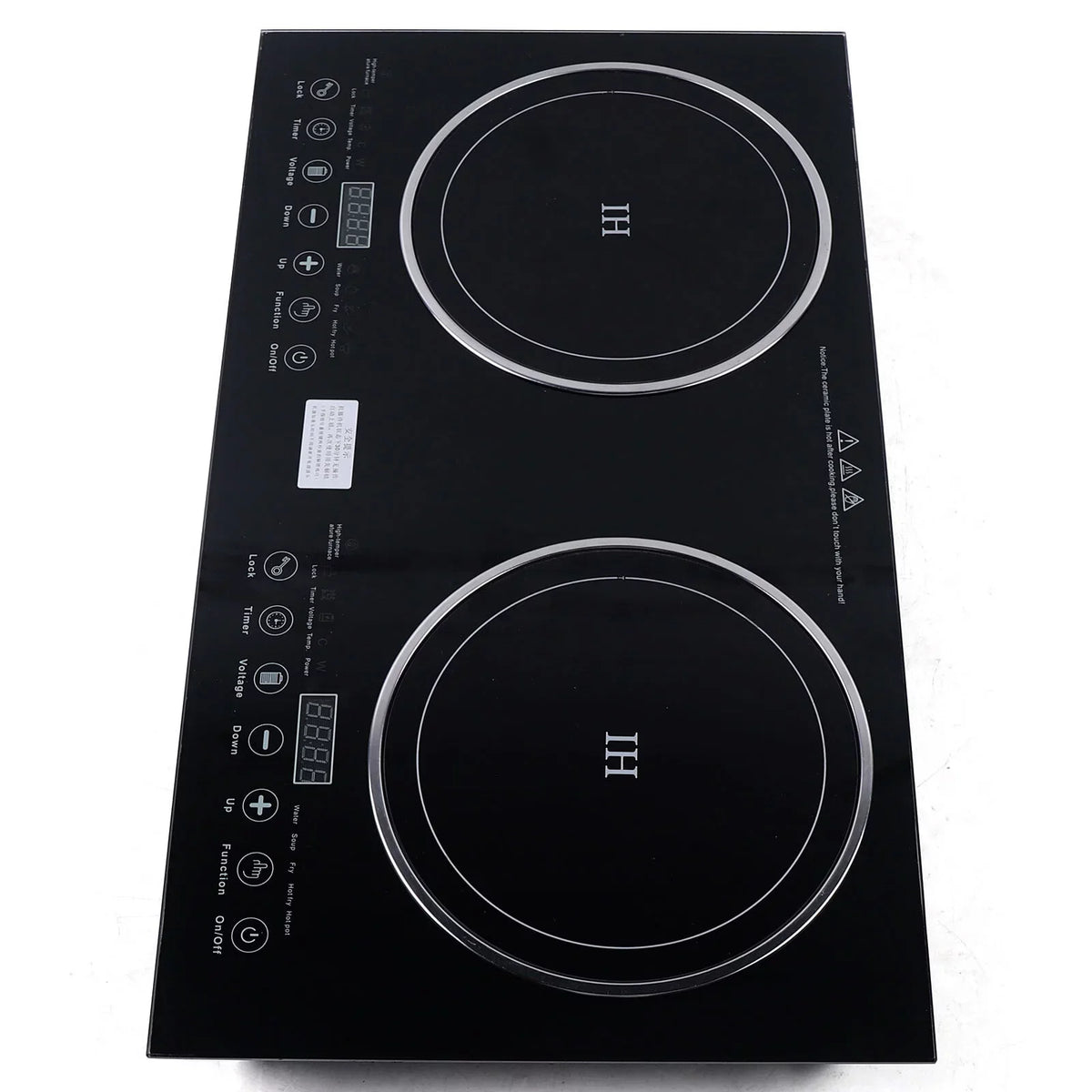 Digital Dual 1200W Burner Cooktop Sensor Cooker Touch ANQIDI Countertop Stove Cooker+1400W Ceramic Portable