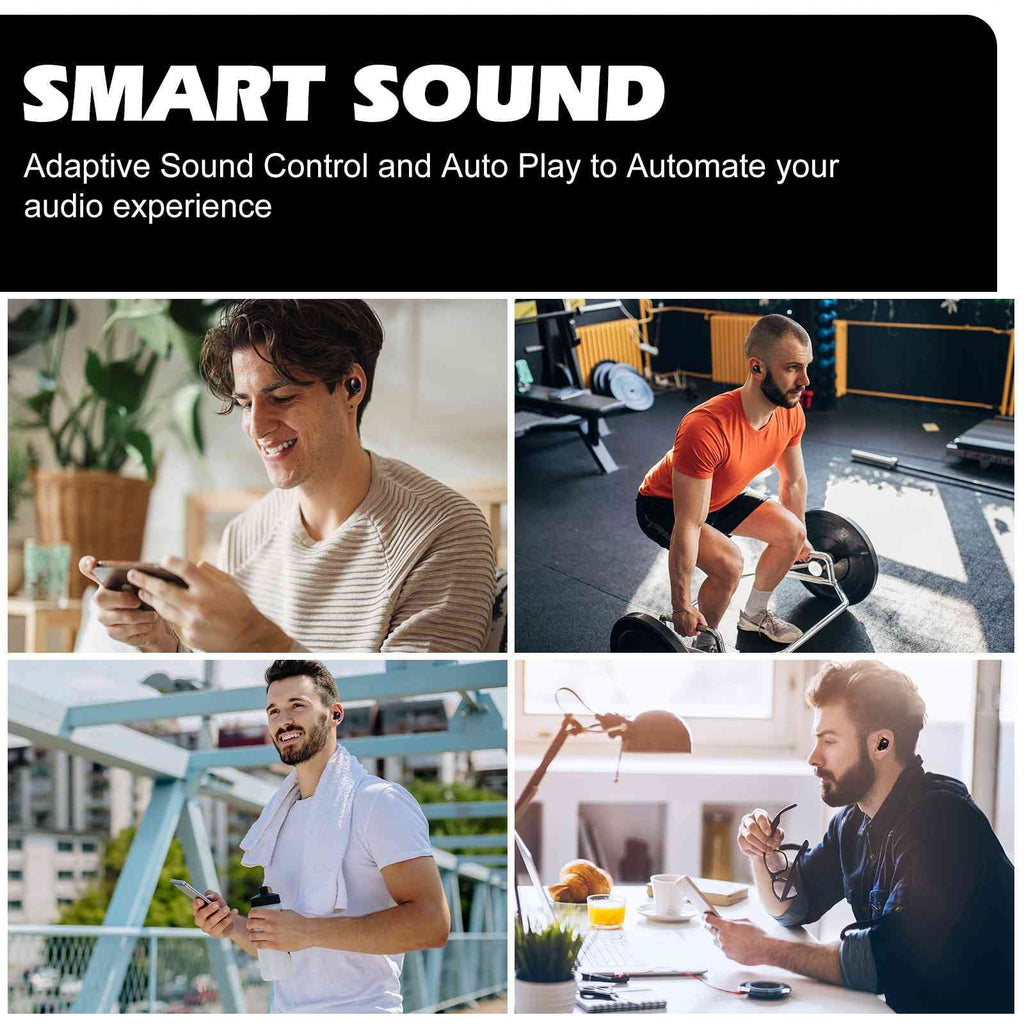 Boost (3rd 5.2 Bluetooth Tab Earbuds liquid with Dual + True Case, Plus IPX5 Compatible Connection, Bass Gen) Balanced, Connect, Bluetooth Resistance, M10 UrbanX Black, Wireless Charging