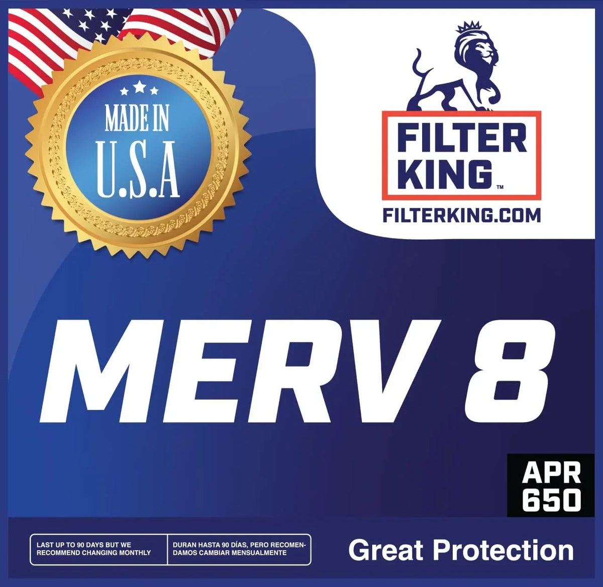 x Filter Air King | A/C Furnace HVAC IN MERV | 4-PACK Pleated .75" x 33.5 Actual dimension: | Filter 23x33.5x1a 23 USA | MADE 8 Filters