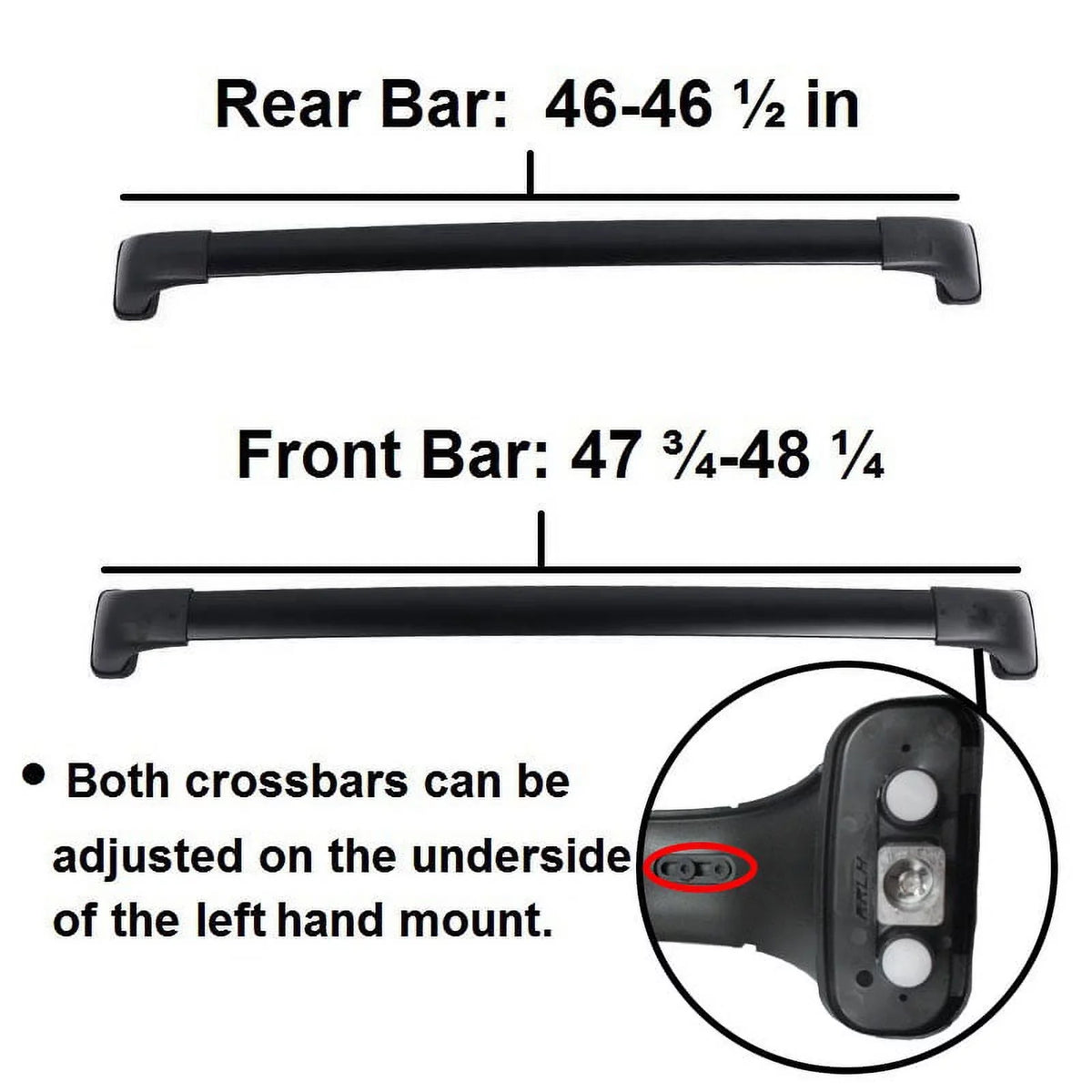 Rack SE Set Highlander XLE a Black Crossbars 2014-2019, Roof Toyota Cargo Aluminum Rack Limited 2pcs, Limited Platinum Replacement BRIGHTLINES of Top For