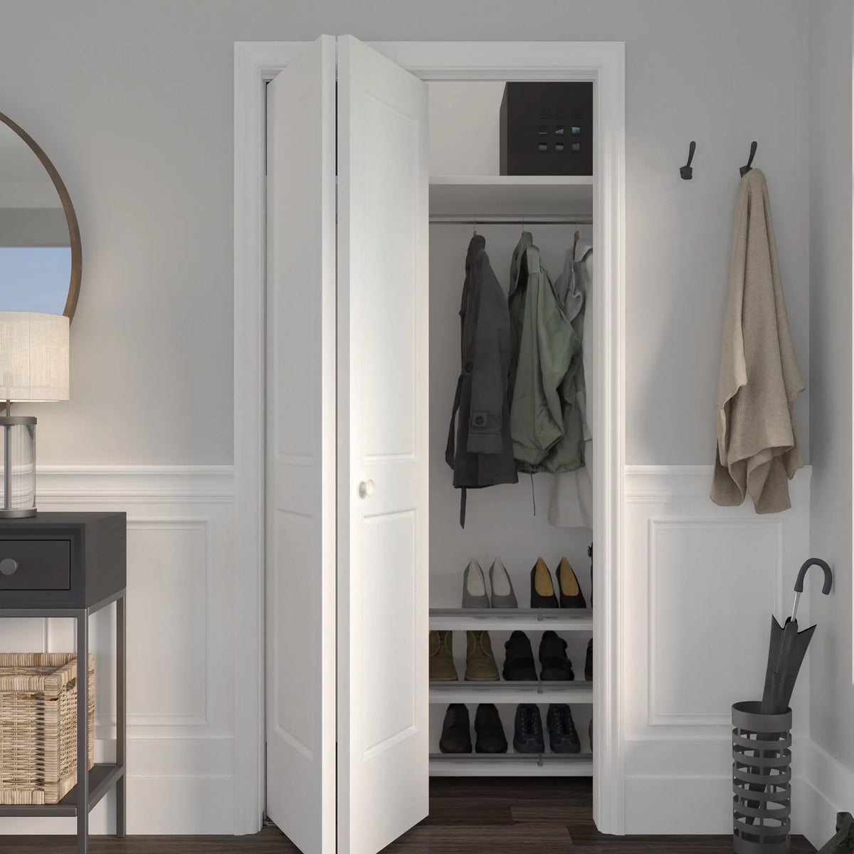 Richelieu Single 30 Doors Up Pounds 14014-Bc Track - Long To Bi-Fold 36" Door For White