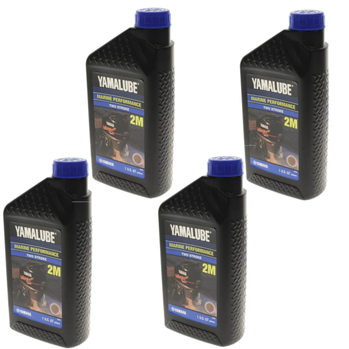2-Stroke LUB-2STRK-M1-12 Engine Yamalube Oil, OEM, Marine Yamaha 4 Quarts, New