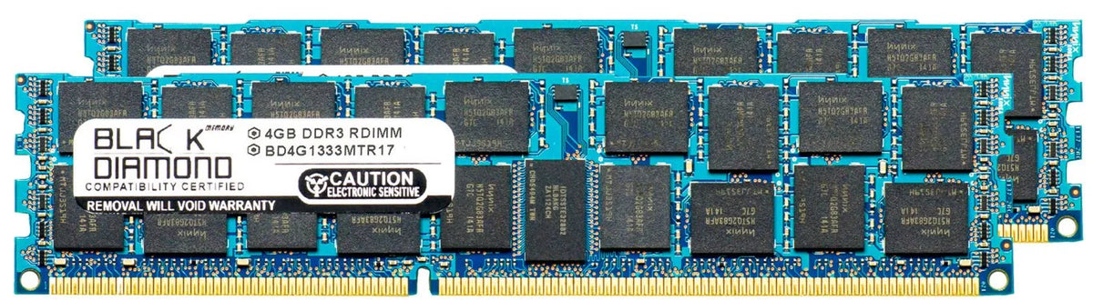 SuperMicro 5000 SuperServer Upgrade Black PC3-10600 1333MHz RDIMM 2X4GB RAM Memory 5016I-MRF Module 8GB Memory for DDR3 Diamond 240pin