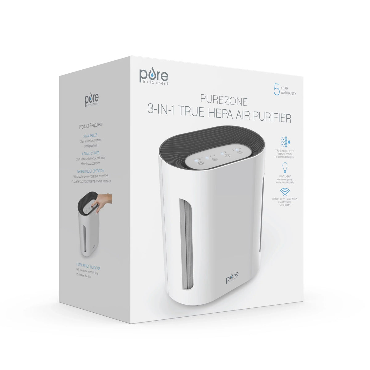 Purifier True Zone Air HEPA 3-in-1 Enrichment Pure