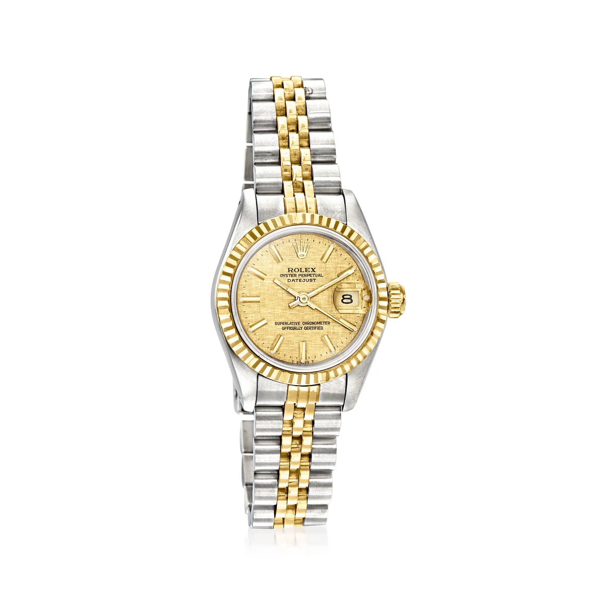 Steel Datejust Adult Ross-Simons Watch, Pre-Owned Automatic Women's Stainless 18kt and 26mm Gold Women's, Yellow