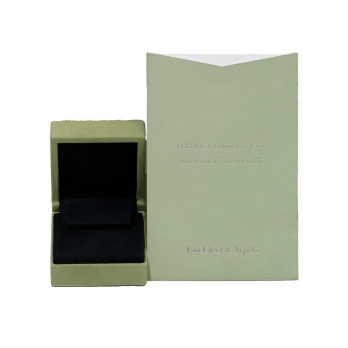 Gold Cleef Alhambra Pre-Owned & K18YG Vintage Cleef Arpels Van Van (Good) Earrings Onyx Yellow Arpels
