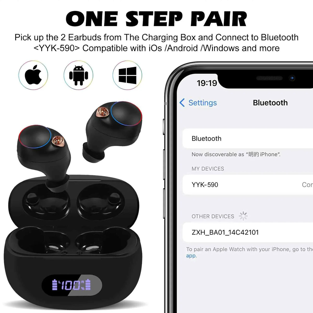 Tab + liquid 5.2 Charging Bass Plus 4 Resistance, with Connect, Dual Bluetooth 10 Boost True Case, UrbanX Wireless Compatible IPX5 Connection, Balanced, Earbuds Bluetooth Black,