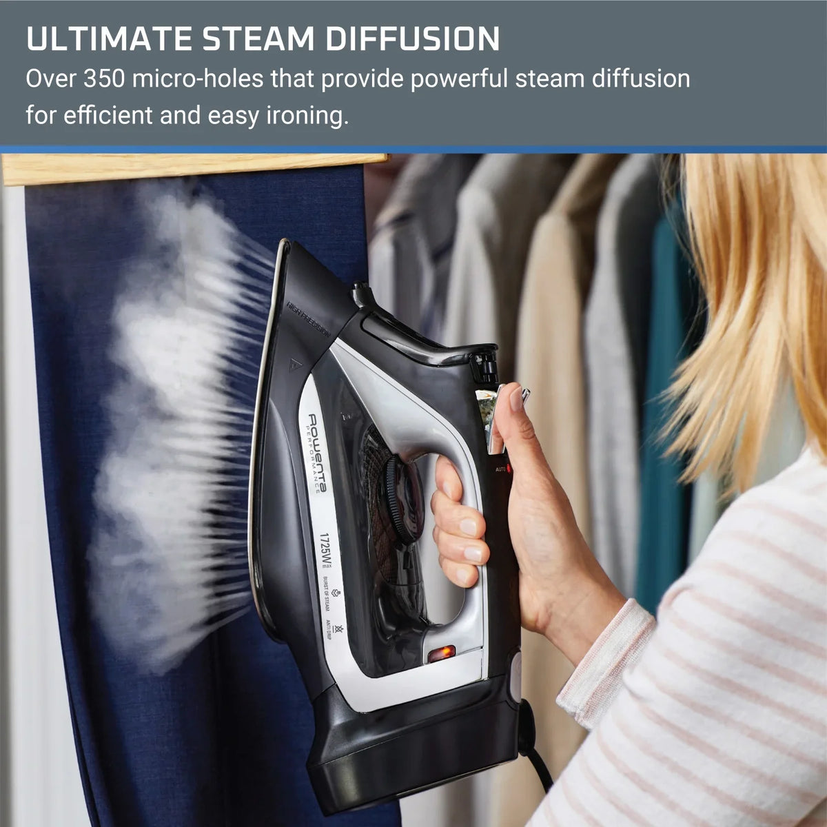 Black Rowenta Cordreel Accessteam Iron,