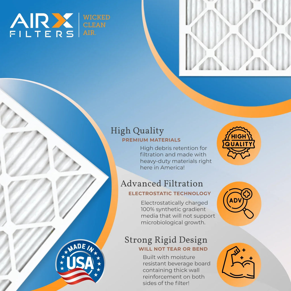 Comparable Air 16x24x1 & Made Filters Furnace 4 Pack MPR FILTERS 1200 MERV 1000, MPR FPR Electrostatic WICKED Air Premium Pleated Filter HVAC 16x24x1 USA to Filter AIRX Conditioner AIR. 11 7 by CLEAN